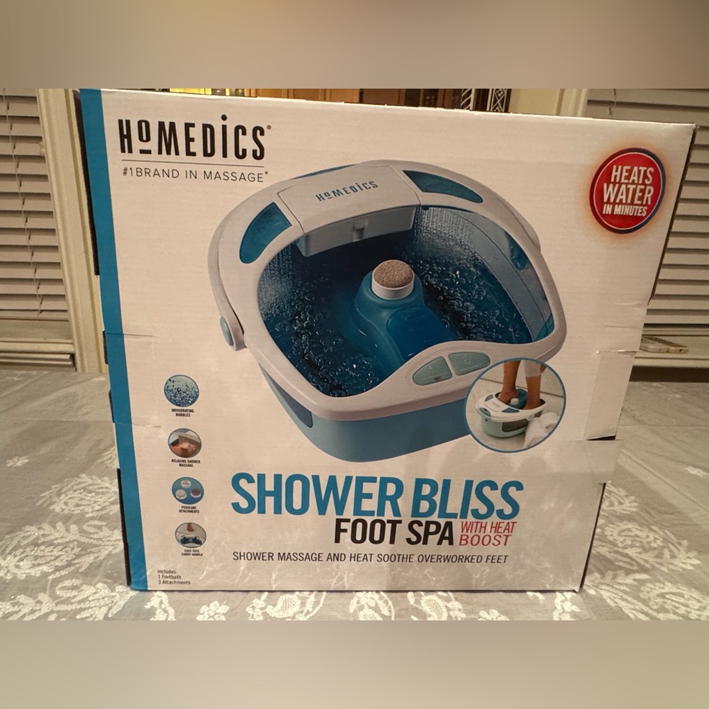 Homedics Shower Bliss FOOT SPA with heat boost. - Picture 4 of 11